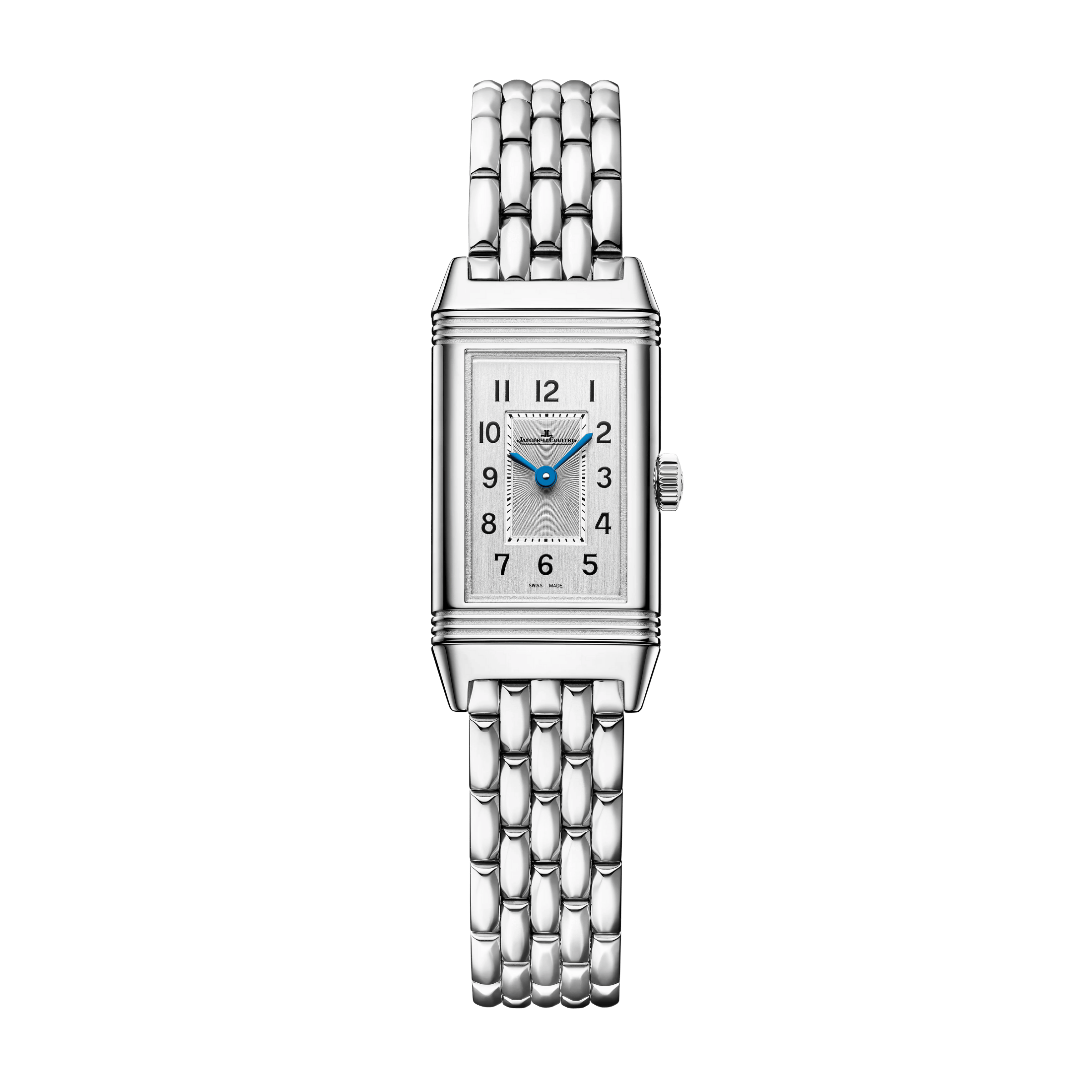 Montre Jaeger-LeCoultre Reverso Classic Monoface Origin quartz cadran gris argenté bracelet acier 32,5 x 16,3 mm