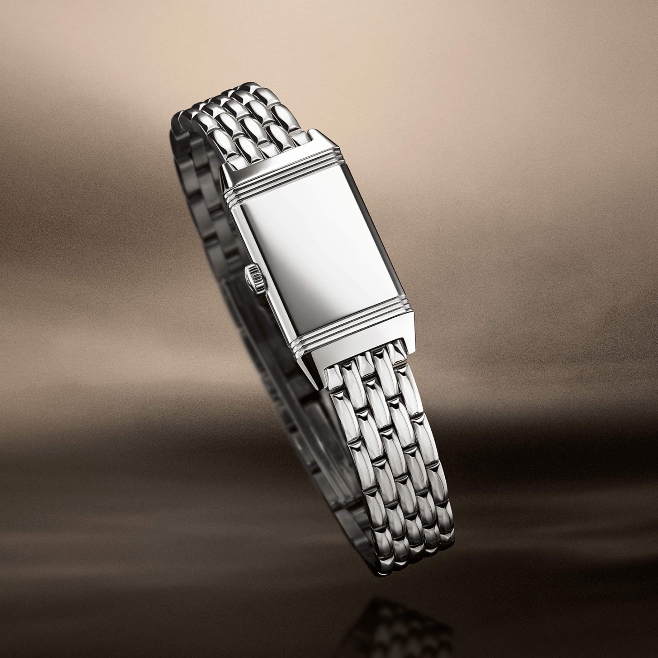 Jaeger-LeCoultre Reverso Classic Monoface Origin quartz silver dial steel bracelet 32,5 x 16,3 mm