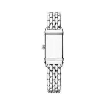 Montre Jaeger-LeCoultre Reverso Classic Monoface Origin quartz cadran gris argenté bracelet acier 32,5 x 16,3 mm