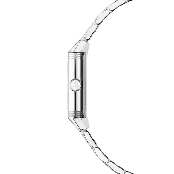 Montre Jaeger-LeCoultre Reverso Classic Monoface Origin quartz cadran gris argenté bracelet acier 32,5 x 16,3 mm