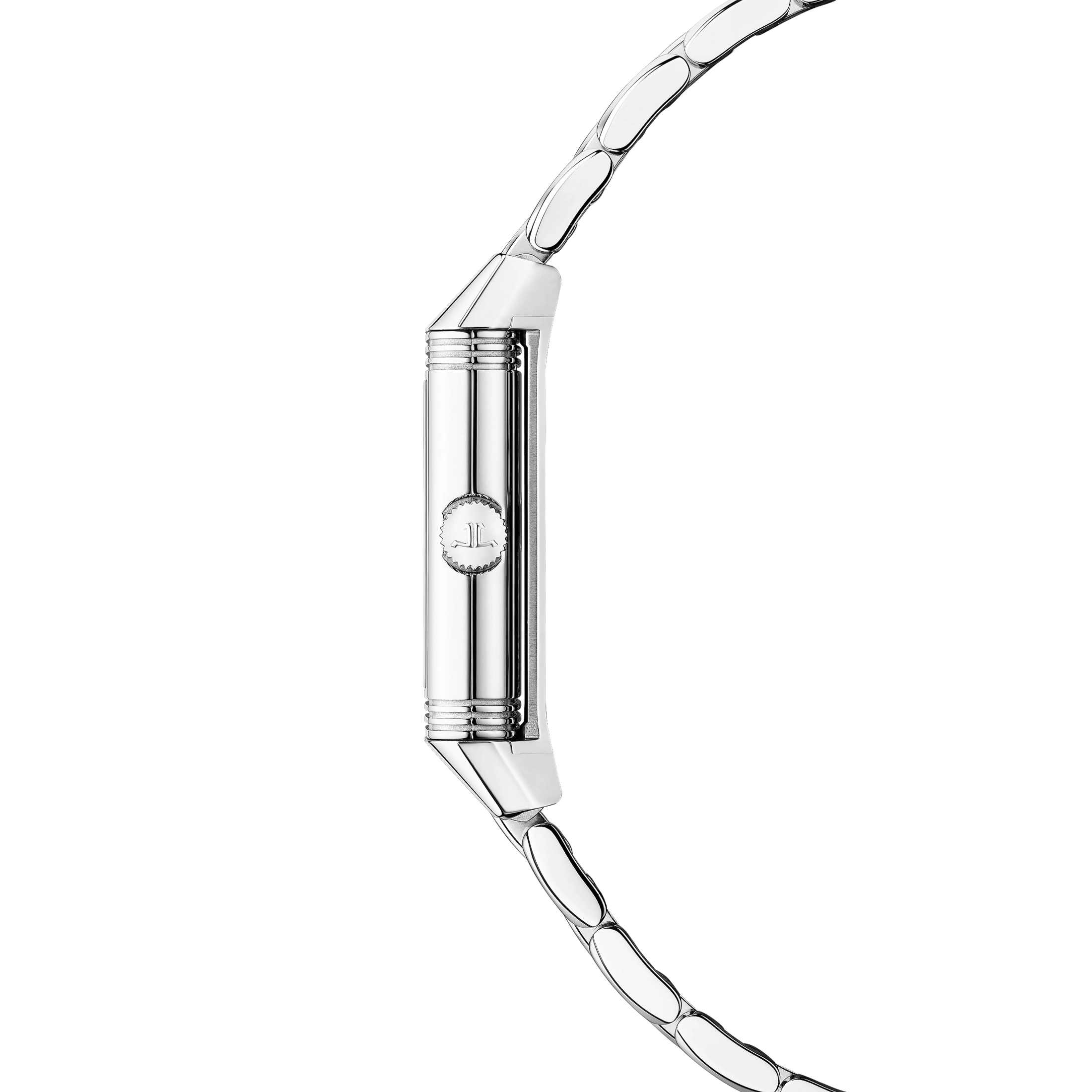 Montre Jaeger-LeCoultre Reverso Classic Monoface Origin quartz cadran gris argenté bracelet acier 32,5 x 16,3 mm