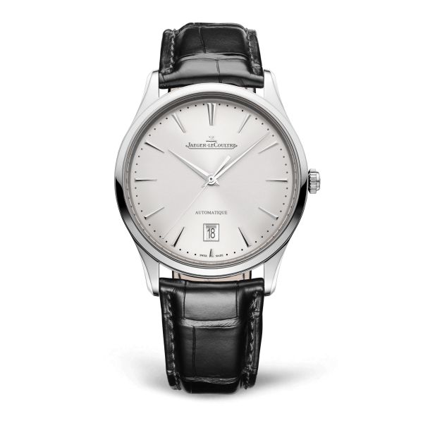 Jaeger-LeCoultre Master Ultra Thin Date automatic silver dial alligator leather strap 39 mm