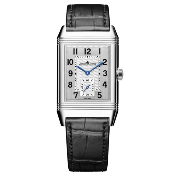 Montre Jaeger-LeCoultre Reverso Classic Large Duoface Small Second remontage manuel bracelet cuir d'alligator noir