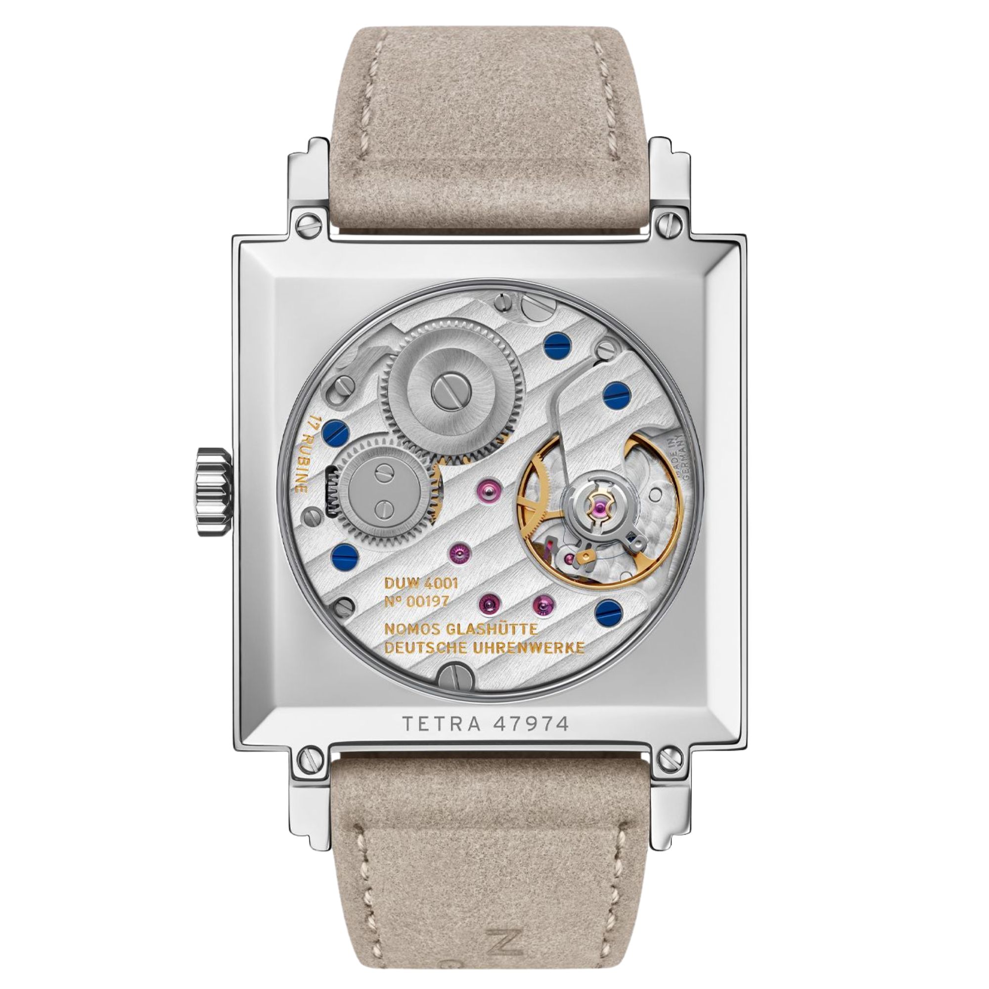 Montre Nomos Tetra Salvia mécanique fond verre saphir cadran vert — free download