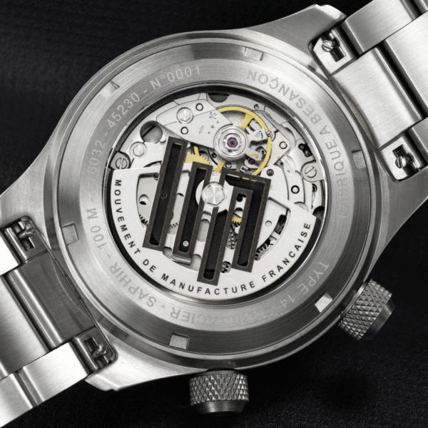 LIP Type 14 Automatic Manufacture R26 black dial steel bracelet 41 mm