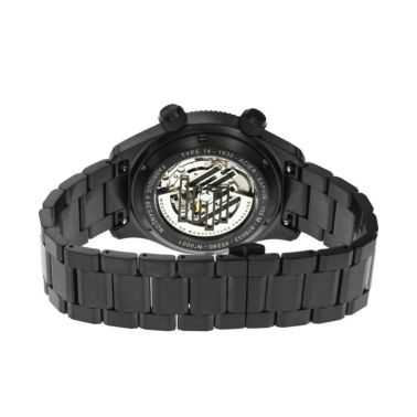 Montre LIP Type 14 Automatique Manufacture R26 PVD Noir cadran noir bracelet acier 41 mm