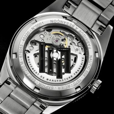 LIP Nautic 666 Automatic Manufacture R26 black dial steel bracelet 39 mm