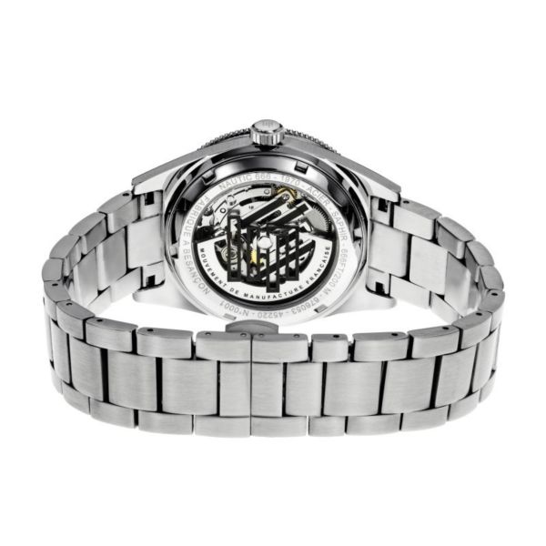 LIP Nautic 666 Automatic Manufacture R26 black dial steel bracelet 39 mm