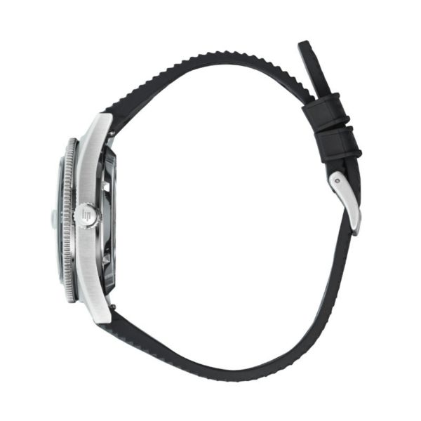 Montre LIP Nautic 666 Automatique Manufacture R26 cadran noir bracelet tropic noir 39 mm