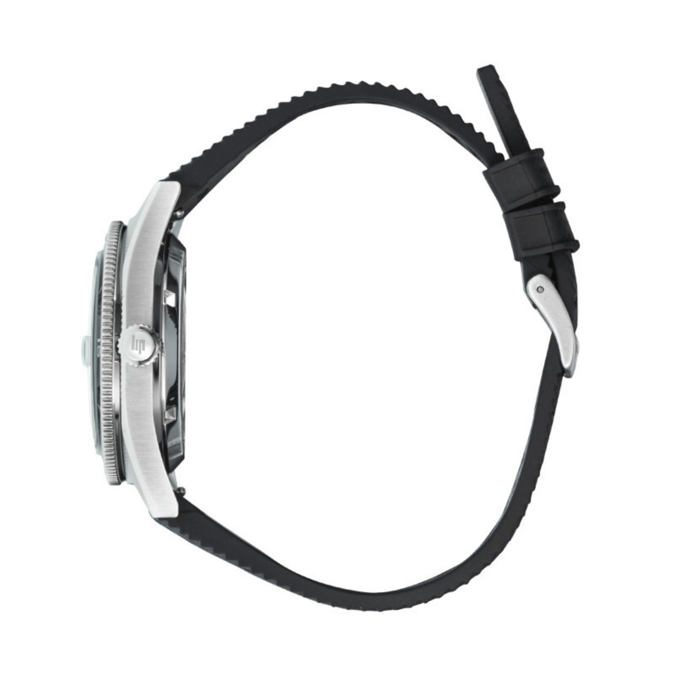 Montre LIP Nautic 666 Automatique Manufacture R26 cadran noir bracelet tropic noir 39 mm