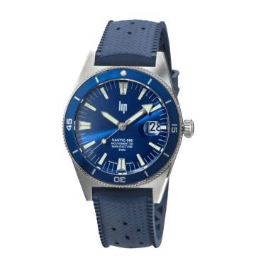 LIP Nautic 666 Automatic Manufacture R26 blue dial blue tropic strap 39 mm