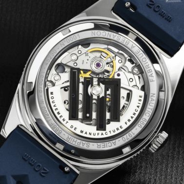 LIP Nautic 666 Automatic Manufacture R26 blue dial blue tropic strap 39 mm