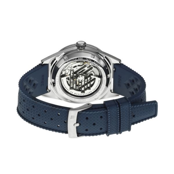 LIP Nautic 666 Automatic Manufacture R26 blue dial blue tropic strap 39 mm