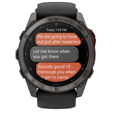 Montre Garmin Fénix 8 Pro MicroLED Sapphire Titane Carbon Gray DLC bracelet noir et gris 51 mm