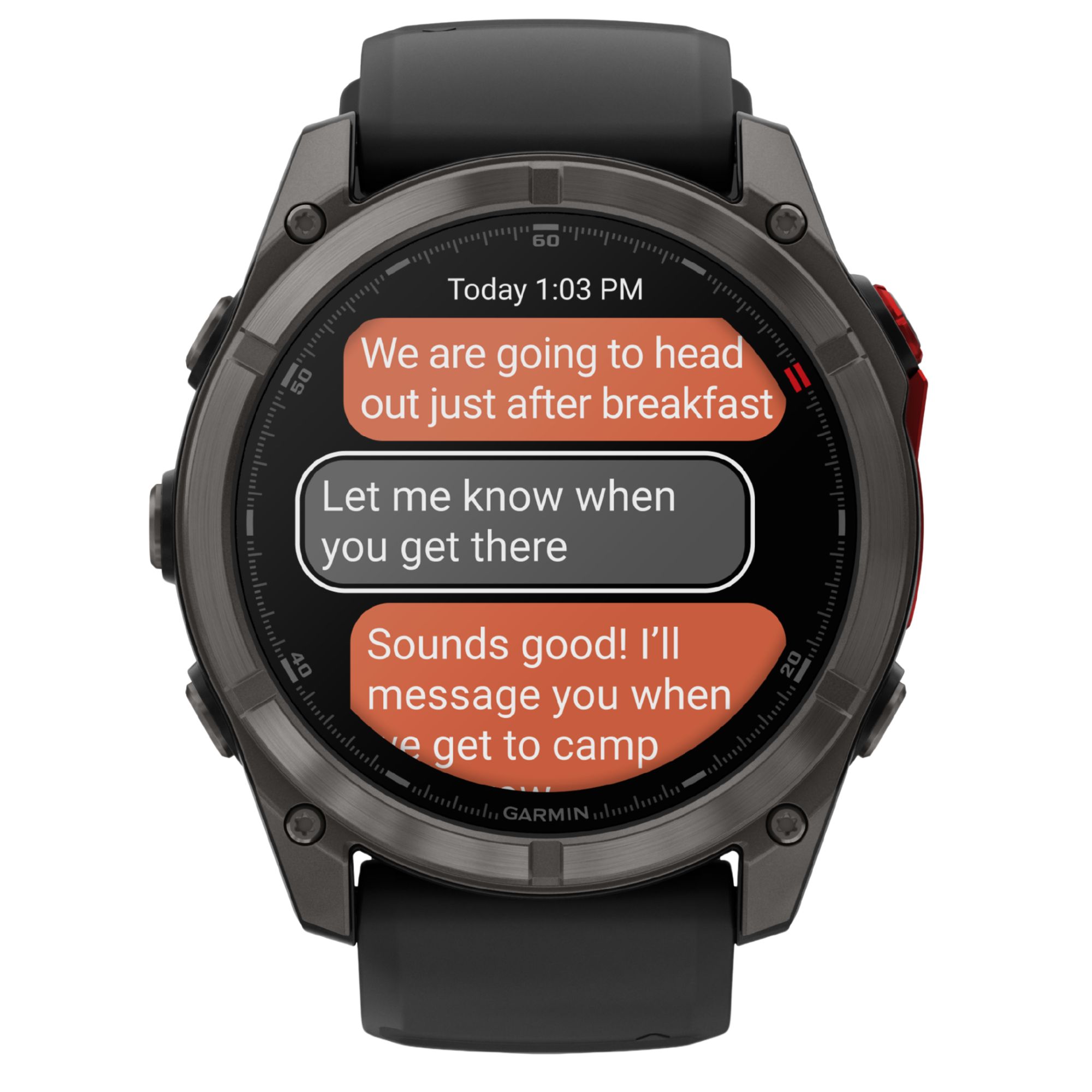 Montre Garmin Fénix 8 Pro MicroLED Sapphire Titane Carbon Gray DLC bracelet noir et gris 51 mm