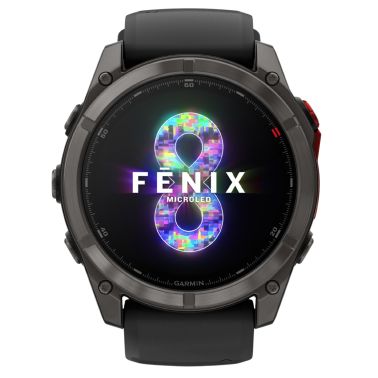 Montre Garmin Fénix 8 Pro MicroLED Sapphire Titane Carbon Gray DLC bracelet noir et gris 51 mm