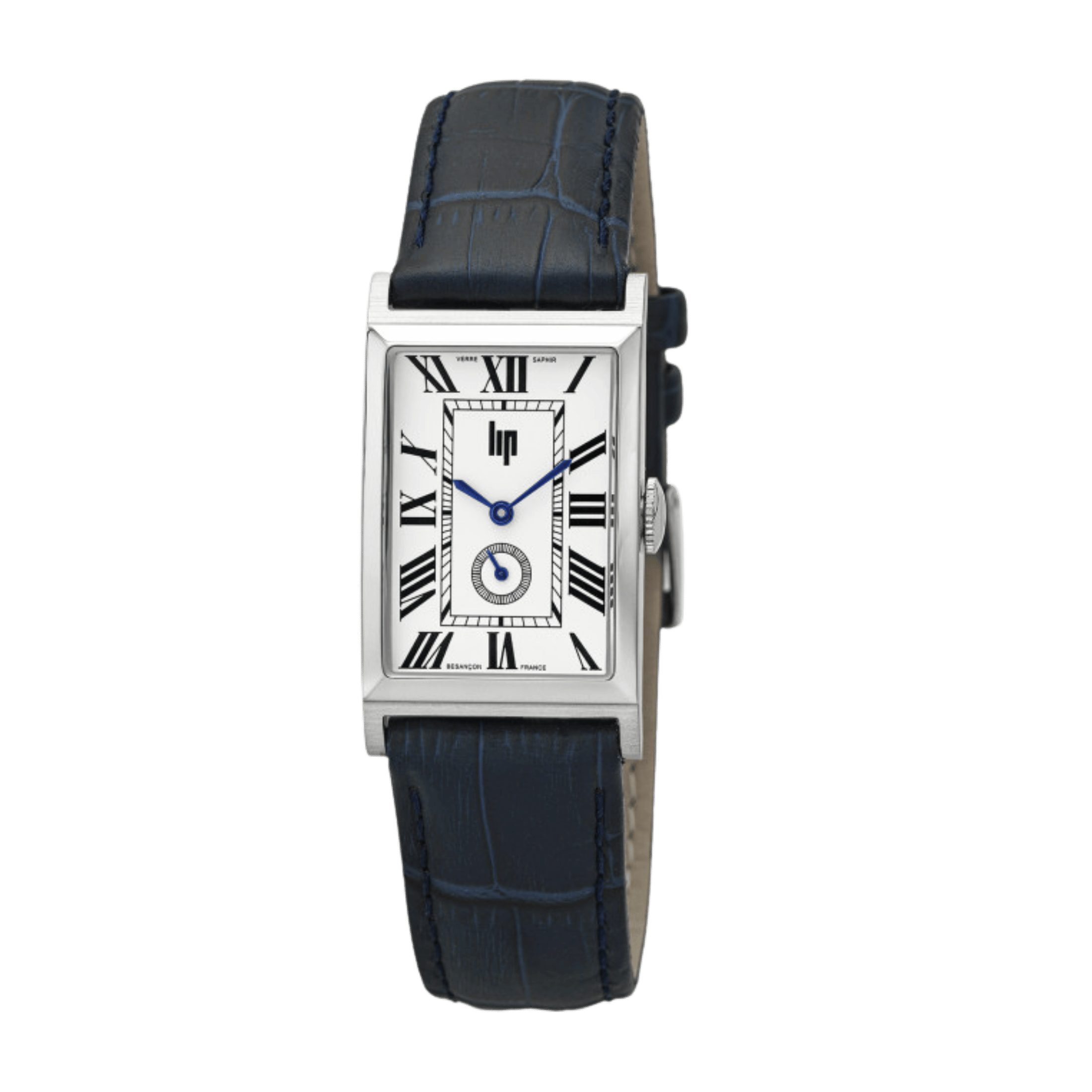 Montre Lip Churchill T24 Petite Seconde quartz cadran ivoire bracelet cuir noir 41,5 x 23,5 mm