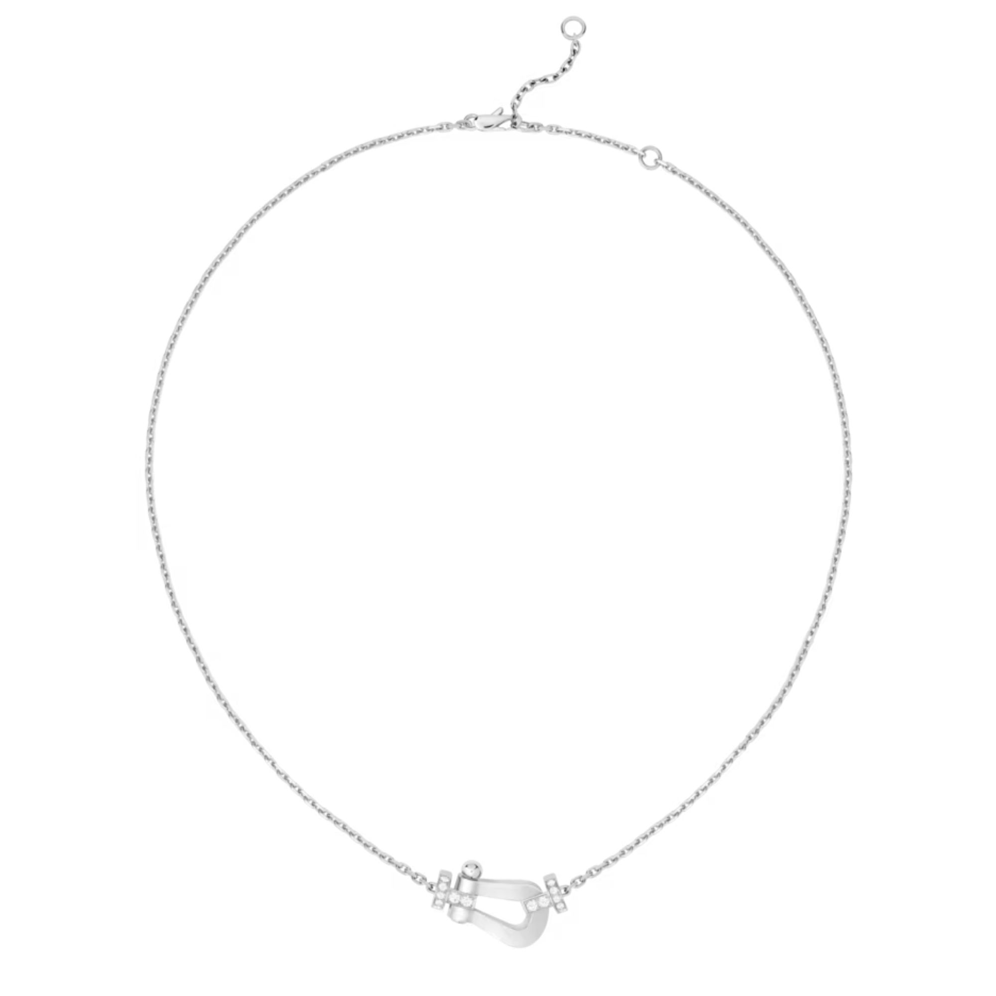 Collier Fred Chance Infinie grand modèle en or blanc et diamants