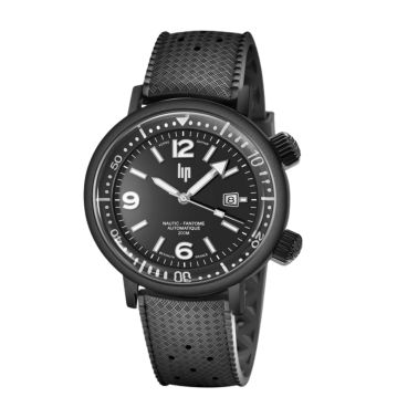 Lip Nautic Ski Fantôme automatic black dial rubber strap 41 mm