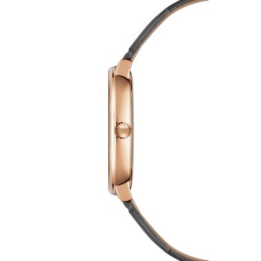 Montre Raymond Weil Toccata Héritage Mécanique PVD or rose cadran cuivre bracelet cuir 33 mm x 38 mm