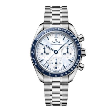 Omega Speedmaster 38 Chronograph "Milano Cortina 2026" automatic white dial steel bracelet 38 mm