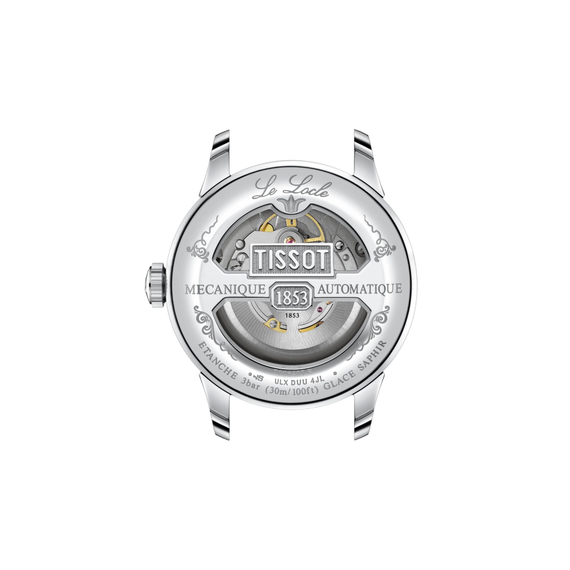 Montre Tissot T-Classic Le Locle Powermatic 80 cadran bleu bracelet cuir bleu 39 mm