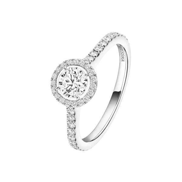 Bague Messika Joy en or blanc et diamant rond 0,40 carat