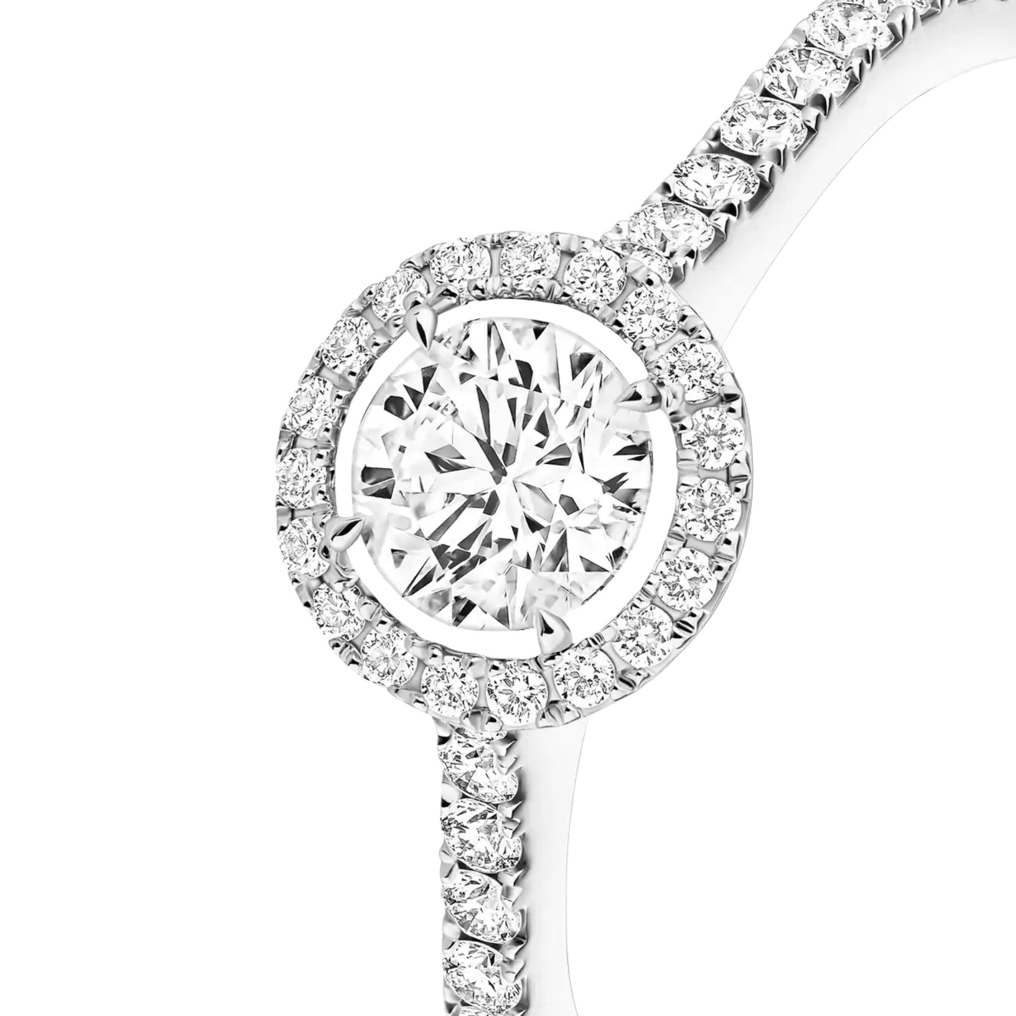 Messika Joy ring in white gold with a 0.40-carat round diamond
