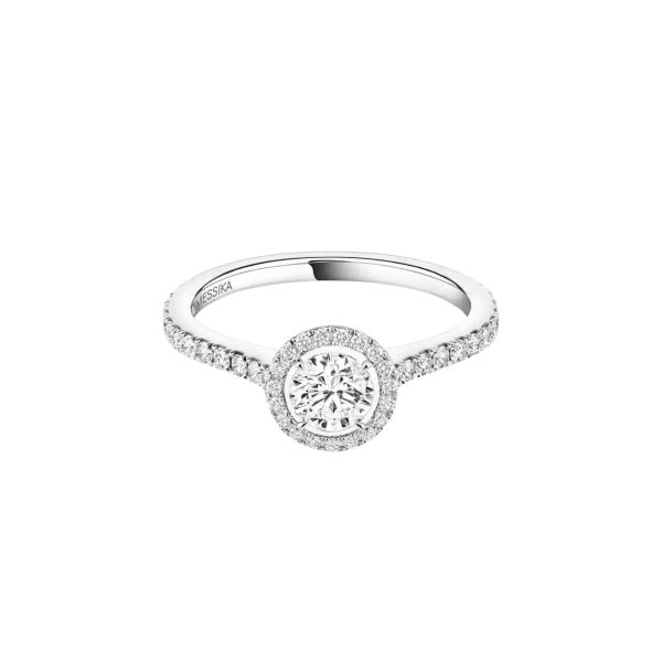 Messika Joy ring in white gold with a 0.40-carat round diamond
