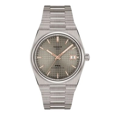Montre Tissot PRX Titane Powermatic 80 cadran gris bracelet titane 38 mm