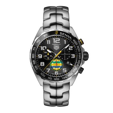 Montre TAG Heuer Formula 1 Chronographe x Senna quartz cadran noir bracelet acier 43 mm