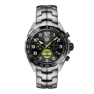 TAG Heuer Formula 1 Chronograph x Senna quartz black dial steel bracelet 43 mm