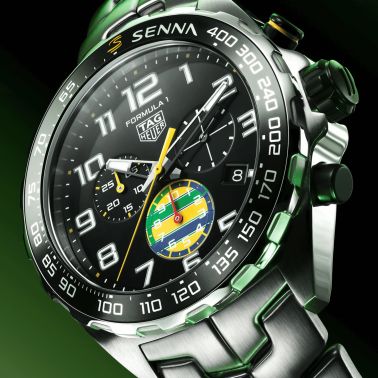 Montre TAG Heuer Formula 1 Chronographe x Senna quartz cadran noir bracelet acier 43 mm