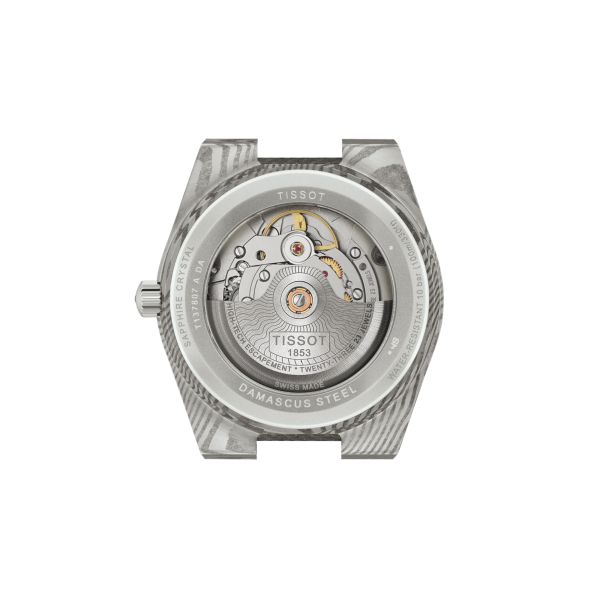 Tissot PRX Damascus Powermatic 80 damascus steel dial damas leather strap 38 mm