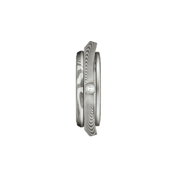 Tissot PRX Damascus Powermatic 80 damascus steel dial damas leather strap 38 mm