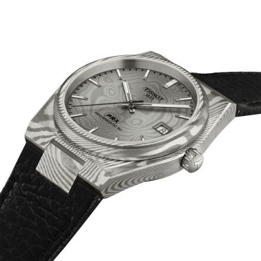 Tissot PRX Damascus Powermatic 80 damascus steel dial damas leather strap 38 mm
