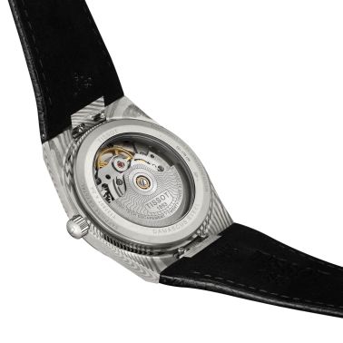Tissot PRX Damascus Powermatic 80 damascus steel dial damas leather strap 38 mm