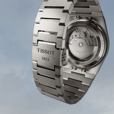 Montre Tissot PRX Titane Powermatic 80 cadran gris bracelet titane 38 mm
