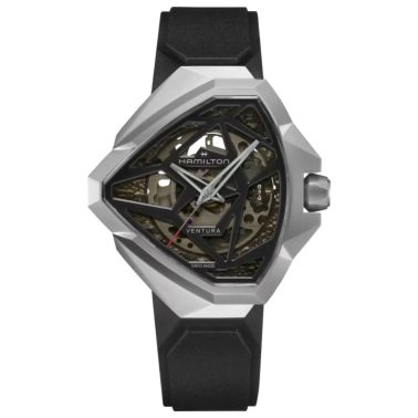 Montre Hamilton Ventura Edge Skeleton Automatique cadran noir bracelet caoutchouc noir 51 x 47 mm