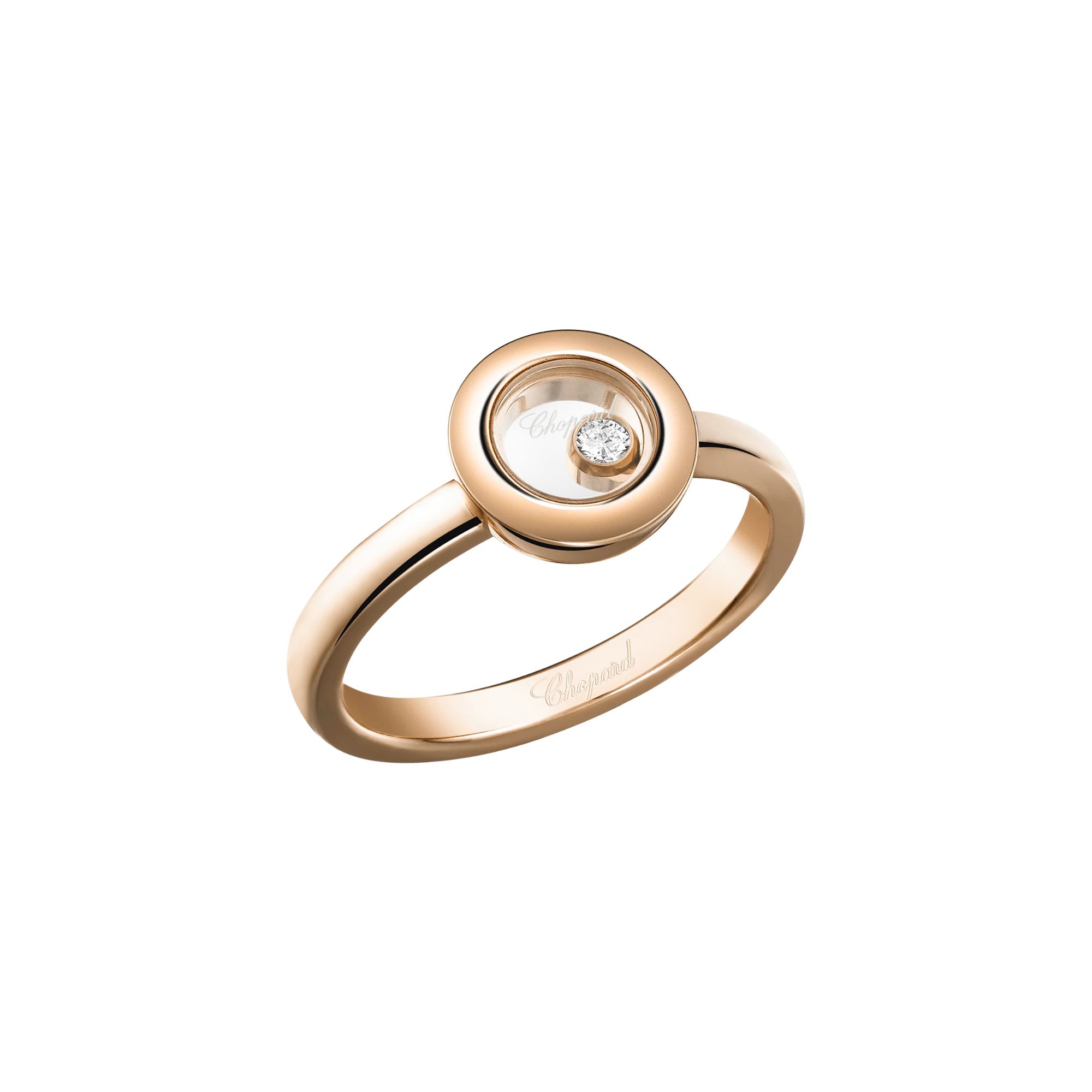Bague Chopard Happy Diamonds Icons en or rose et diamants