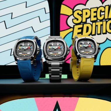 Montre Mido Multifort TV Big Date S01E02 Limited Edition automatique cadran multicolore bracelet acier 40 mm