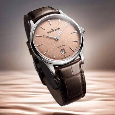 Montre Jaeger-LeCoultre Master Ultra Thin Date automatique cadran cuivre bracelet cuir d'alligator 39 mm