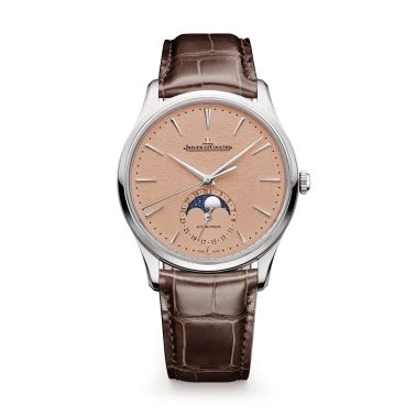 Montre Jaeger-LeCoultre Master Ultra Thin Moon automatique cadran cuivre bracelet cuir d'alligator 39 mm