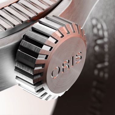 Montre Oris Aviation Propilot Date automatique cadran gris bracelet acier 41 mm