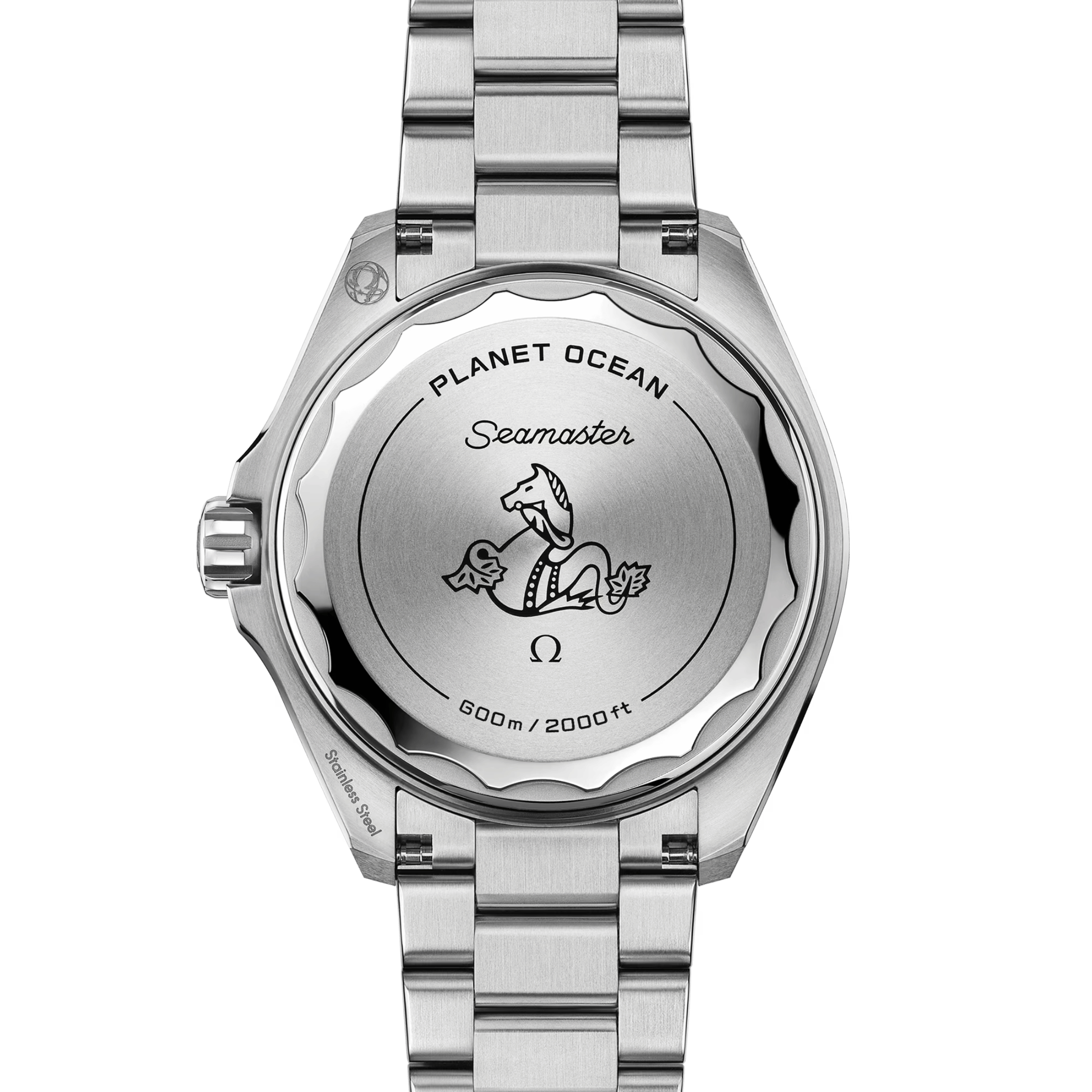 Montre Omega Seamaster Planet Ocean 600m lunette noire cadran noir bracelet acier 42 mm