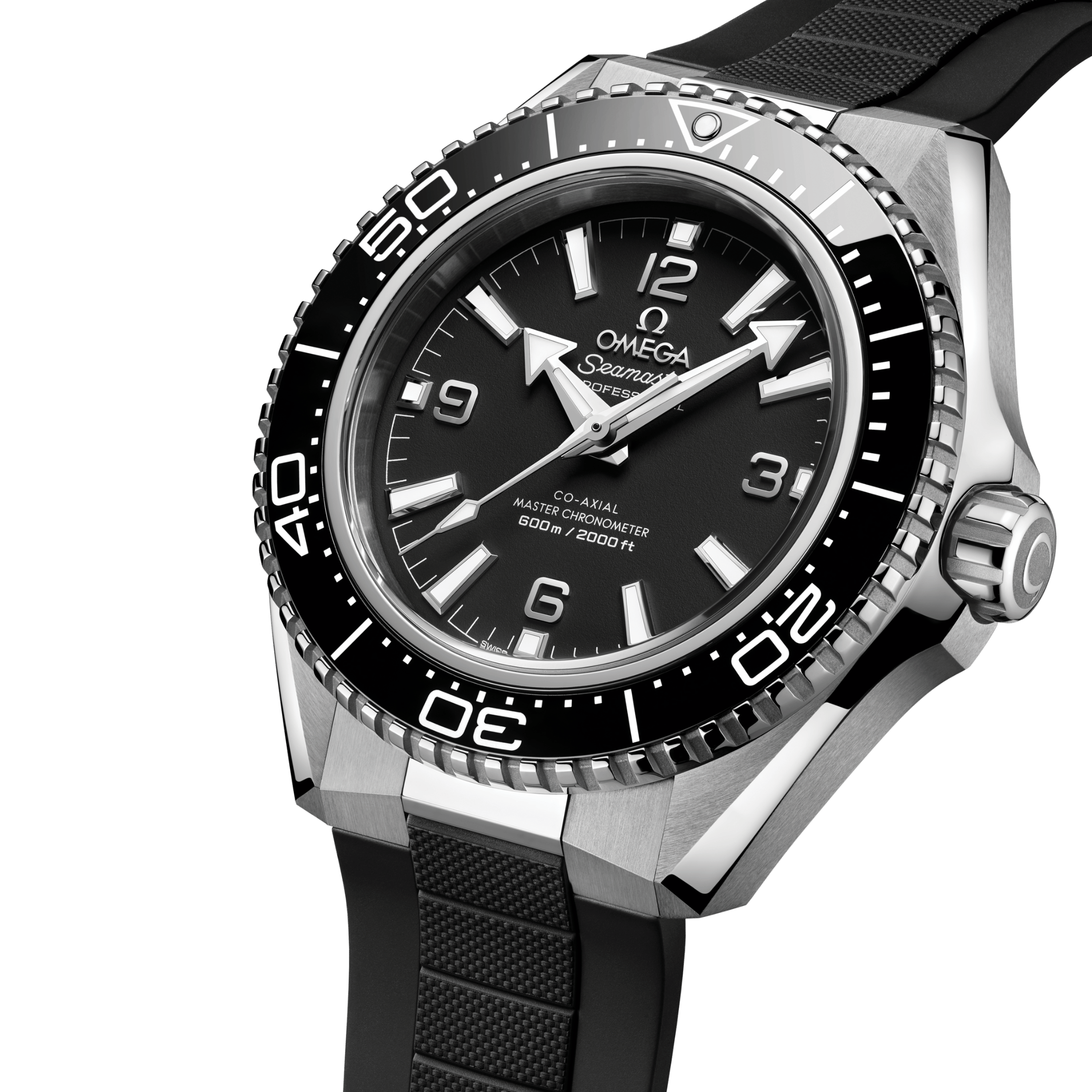 Omega Seamaster Planet Ocean 600m black bezel black dial rubber strap 42 mm