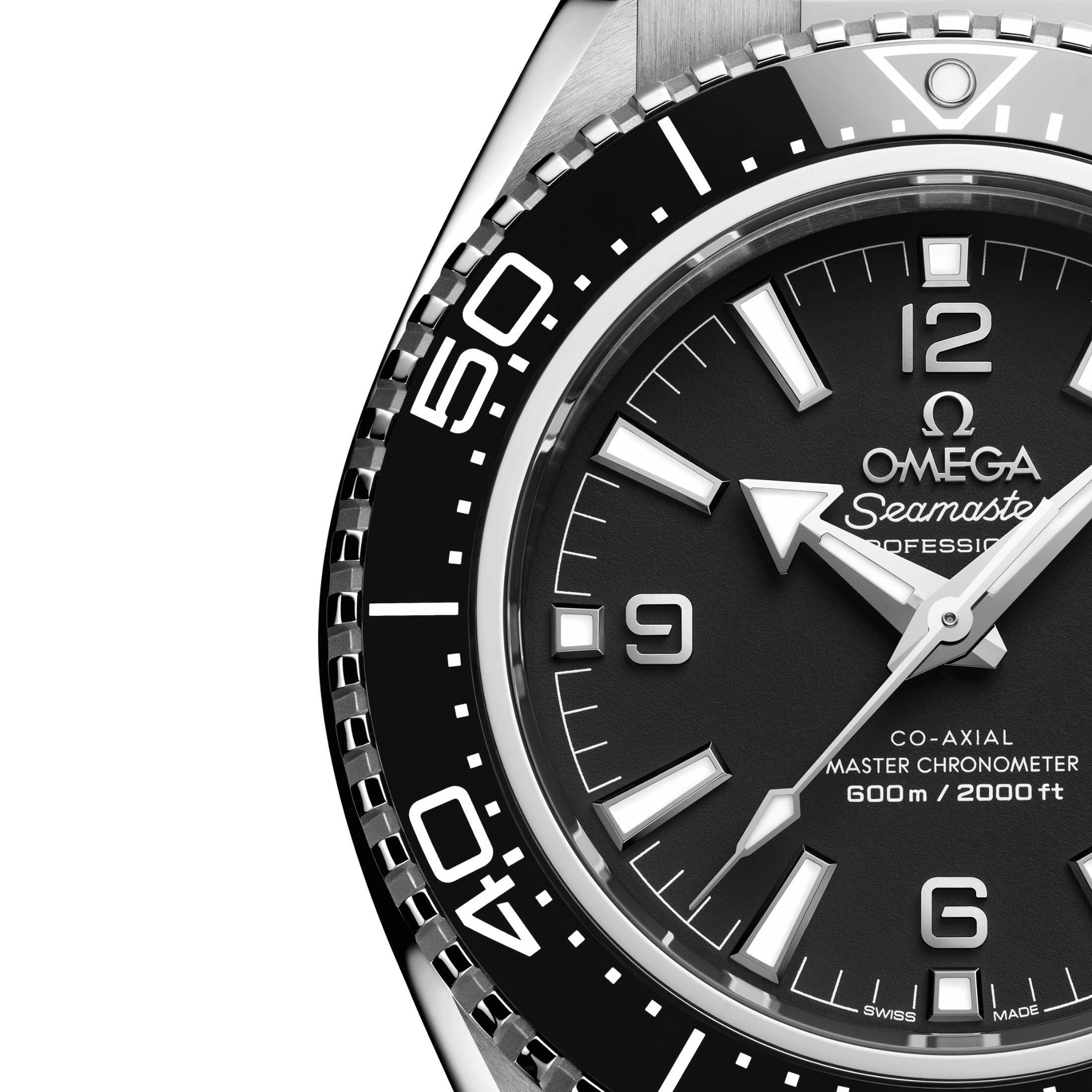 Omega Seamaster Planet Ocean 600m black bezel black dial rubber strap 42 mm