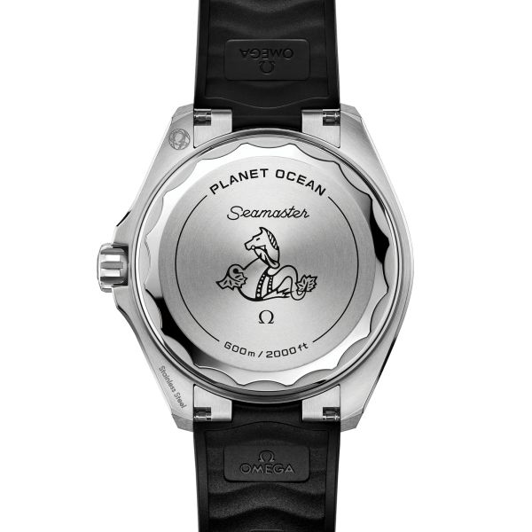 Omega Seamaster Planet Ocean 600m black bezel black dial rubber strap 42 mm