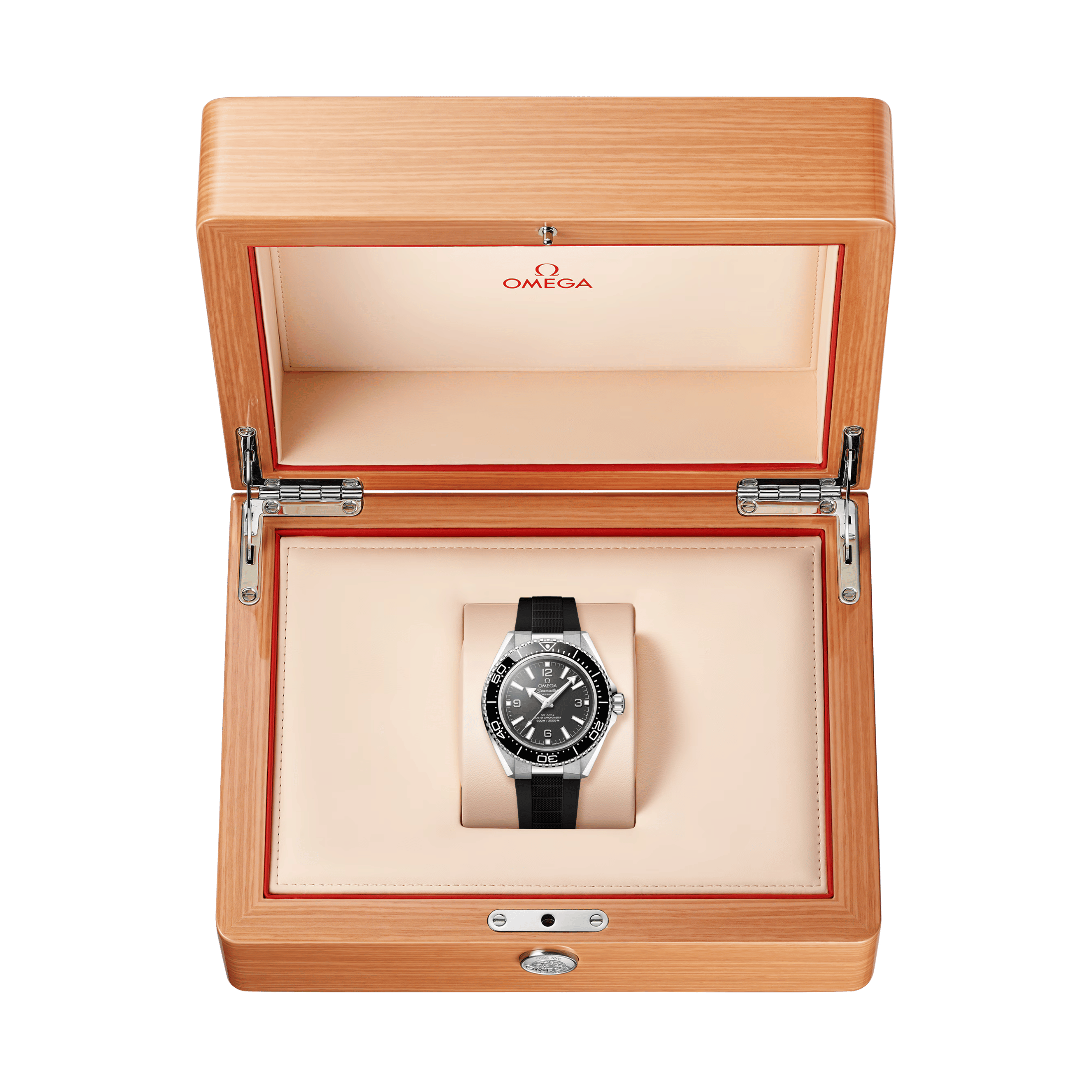 Omega Seamaster Planet Ocean 600m black bezel black dial rubber strap 42 mm
