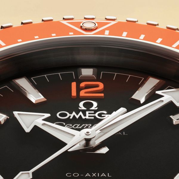 Omega Seamaster Planet Ocean 600m orange bezel black dial steel bracelet 42 mm
